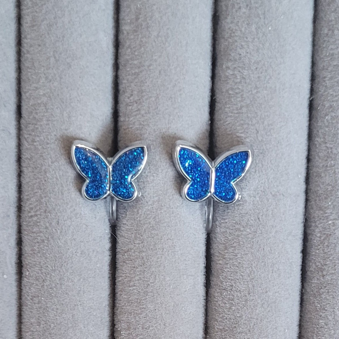 Schmetterlinge (silber eingefasst)