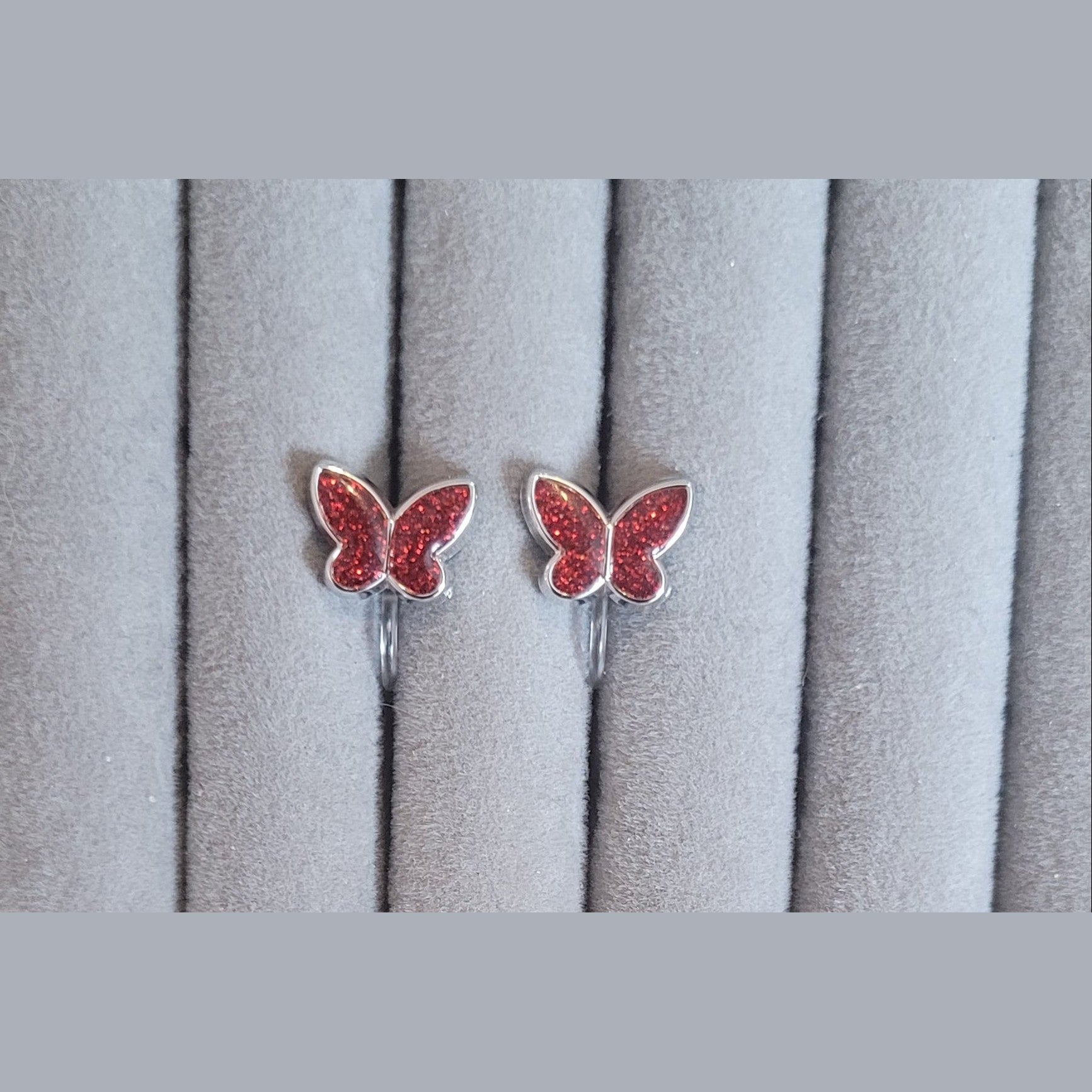 Schmetterlinge (silber eingefasst)