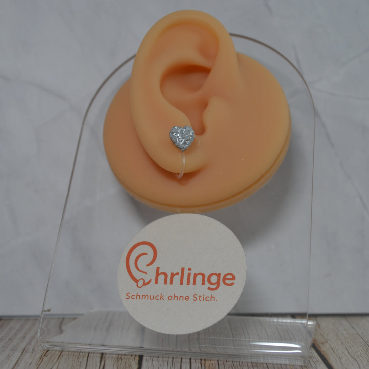 Glitzer Herz Ohrlinge