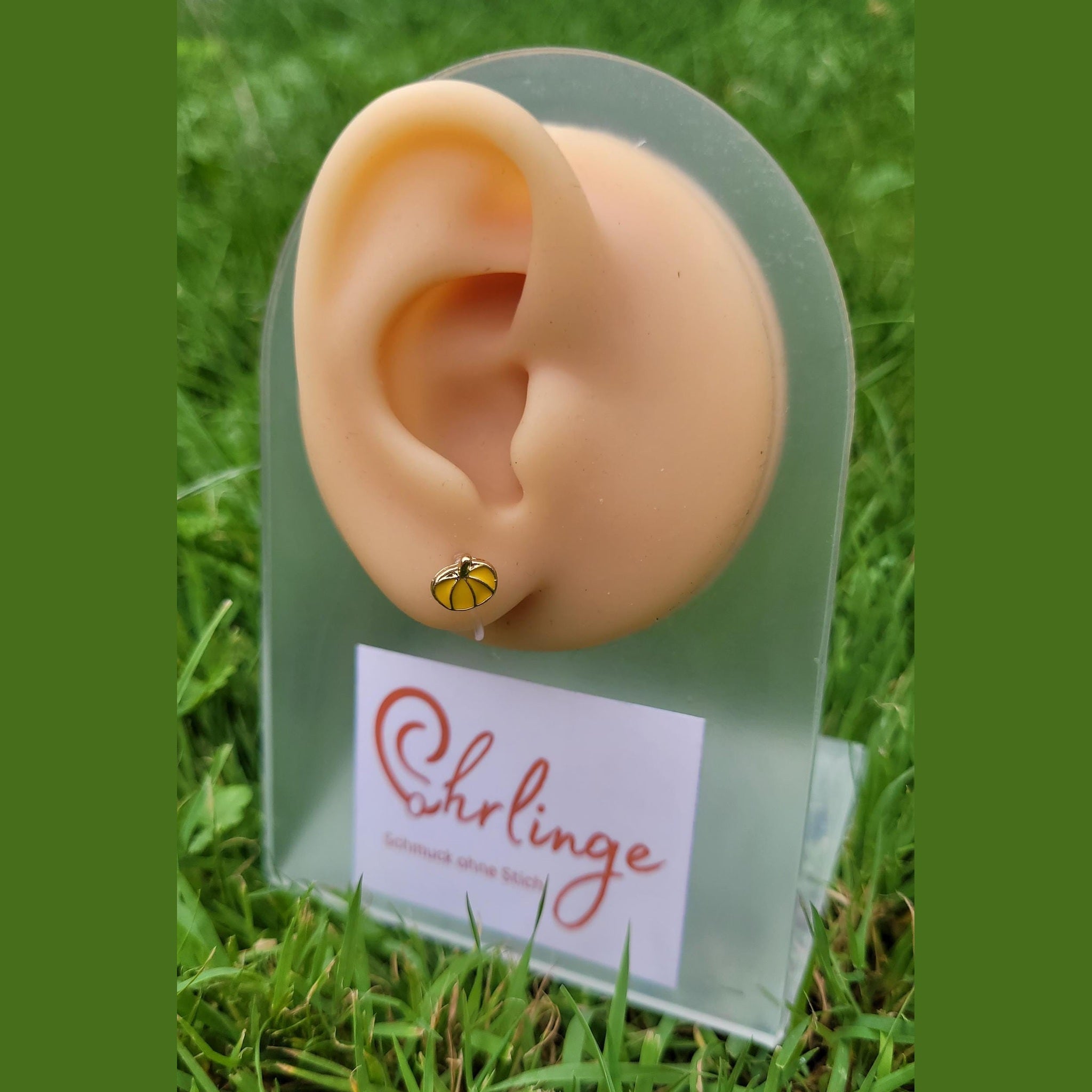 Kürbis orange Ohrclips