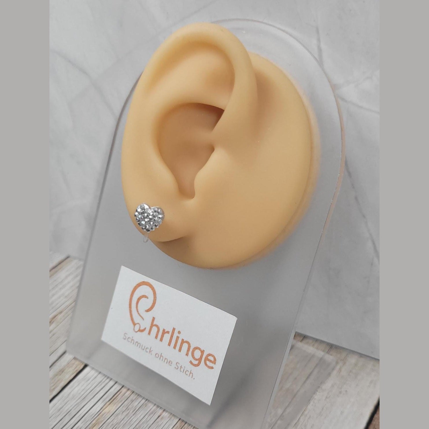 Glitzer Herz Ohrlinge