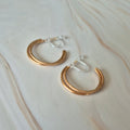 Creolen 2-facher Ring  goldfarben